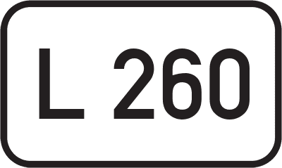 Straßenschild Landesstraße L 260