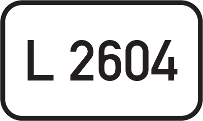 Straßenschild Landesstraße L 2604