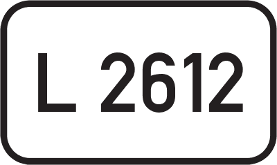 Straßenschild Landesstraße L 2612