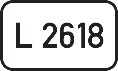 Straßenschild Landesstraße L 2618