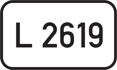 Straßenschild Landesstraße L 2619