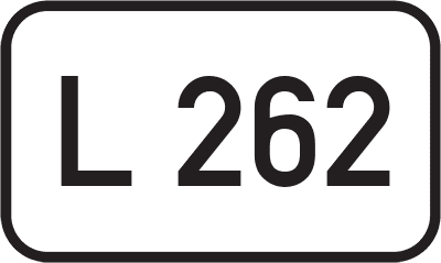 Straßenschild Landesstraße L 262