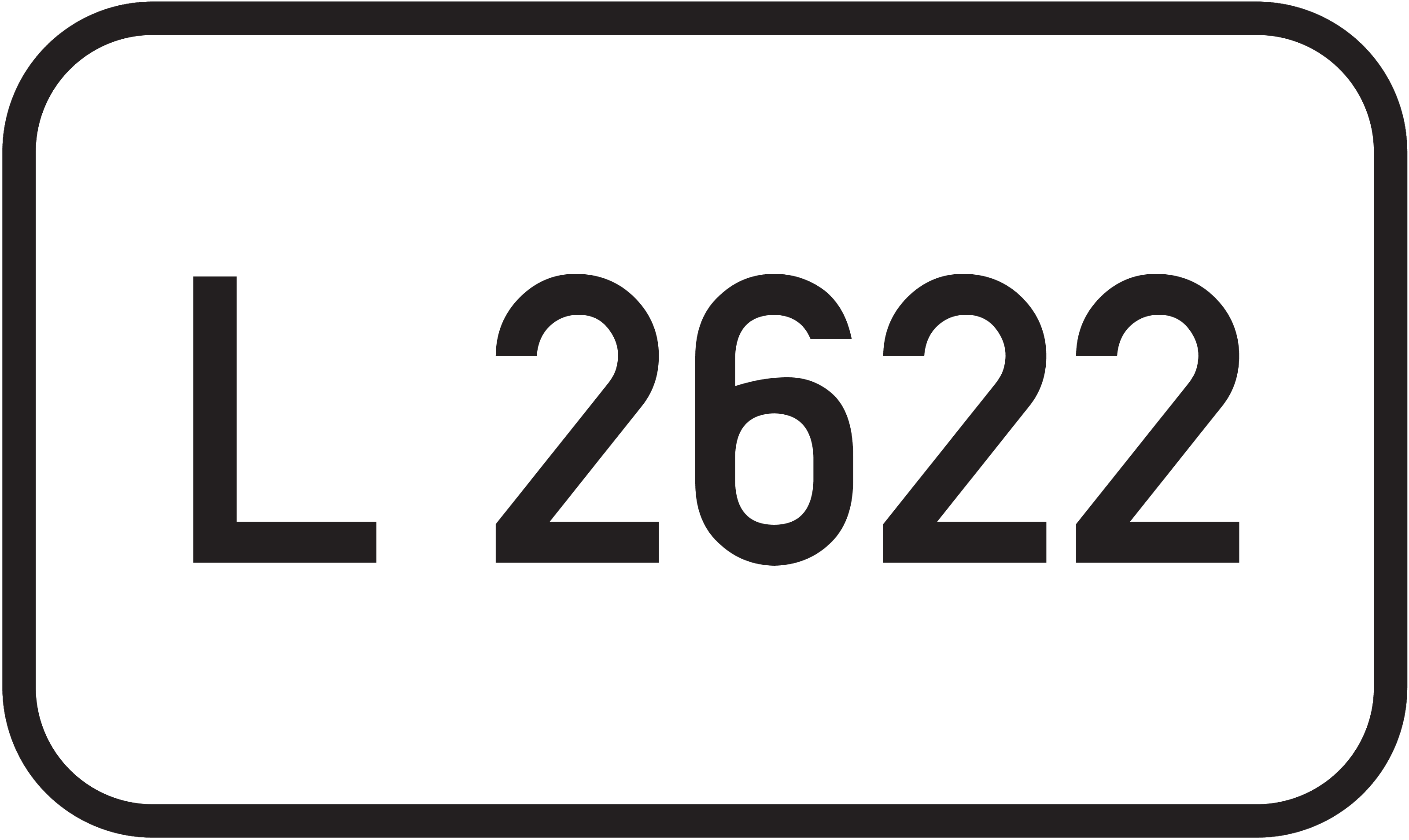 Straßenschild Landesstraße L 2622