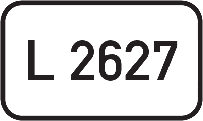 Straßenschild Landesstraße L 2627