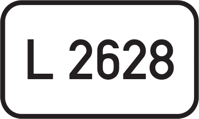 Straßenschild Landesstraße L 2628