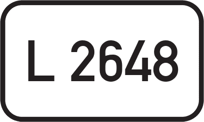 Straßenschild Landesstraße L 2648