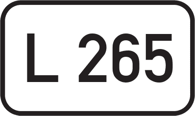 Straßenschild Landesstraße L 265