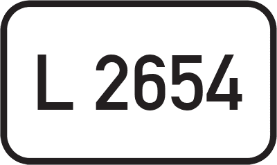 Straßenschild Landesstraße L 2654