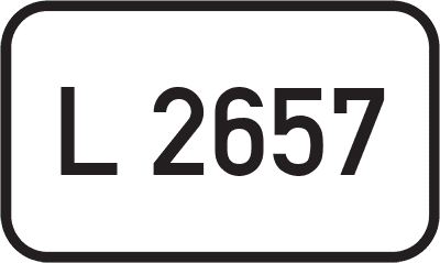 Straßenschild Landesstraße L 2657