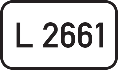 Straßenschild Landesstraße L 2661