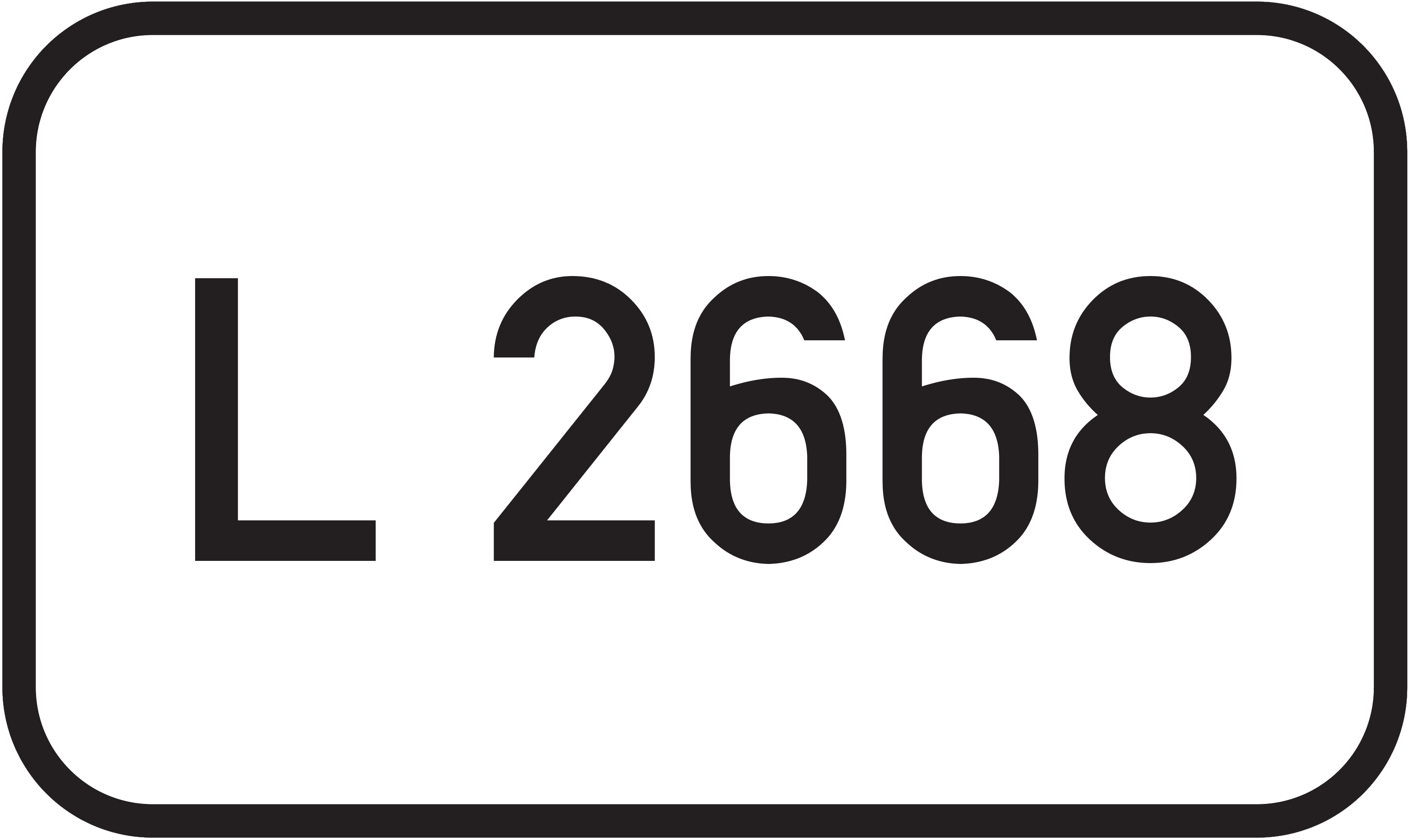 Straßenschild Landesstraße L 2668