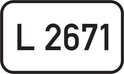 Straßenschild Landesstraße L 2671