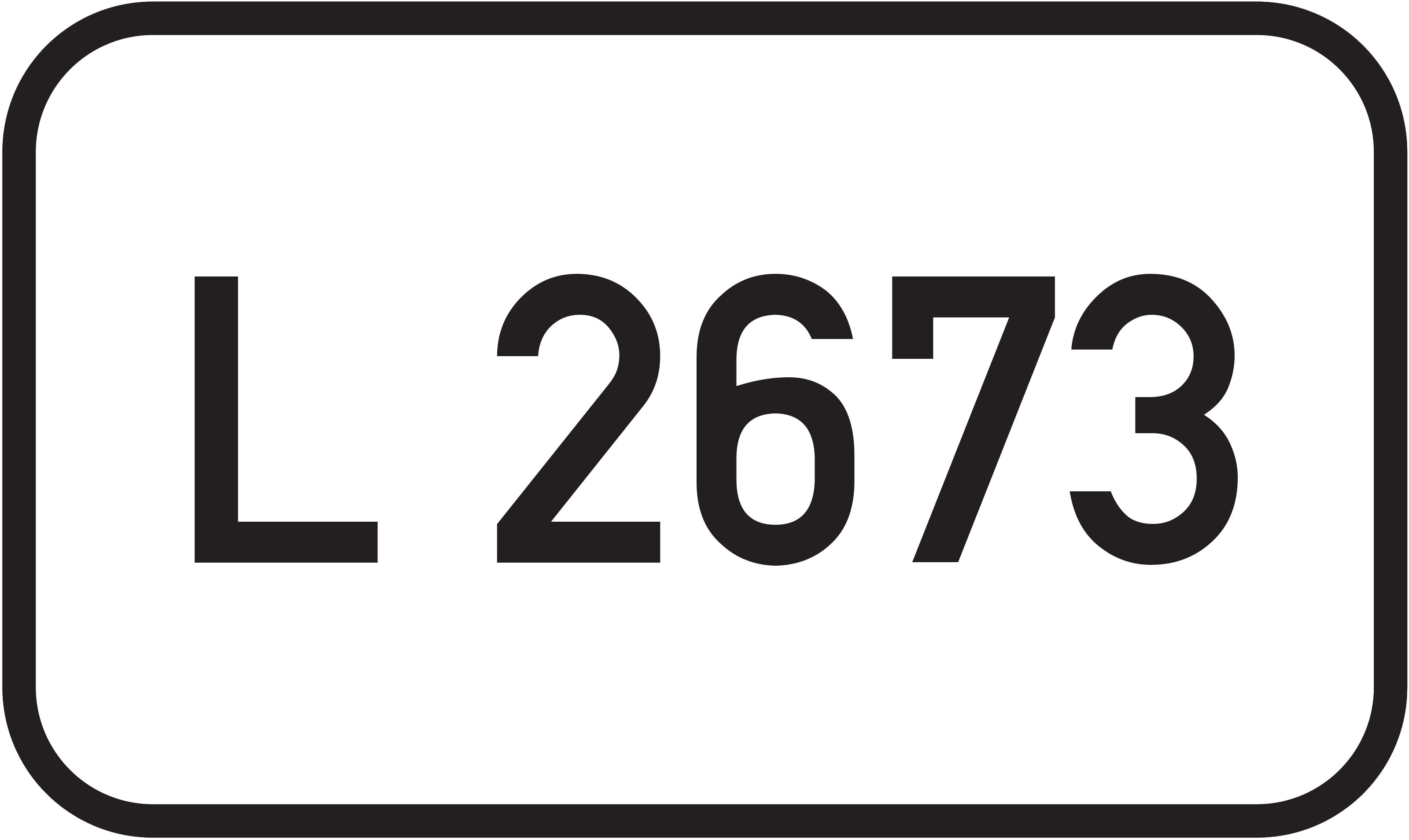Straßenschild Landesstraße L 2673