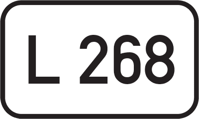 Straßenschild Landesstraße L 268