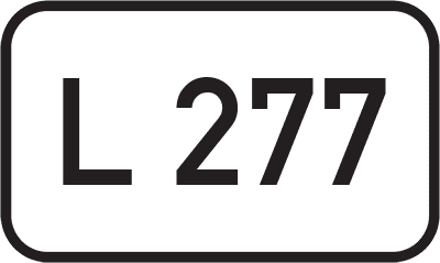 Straßenschild Landesstraße L 277