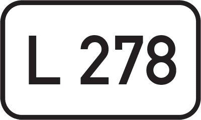 Straßenschild Landesstraße L 278