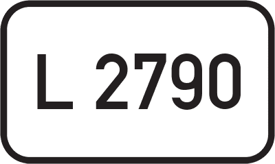 Straßenschild Landesstraße L 2790