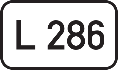 Straßenschild Landesstraße L 286