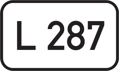 Straßenschild Landesstraße L 287