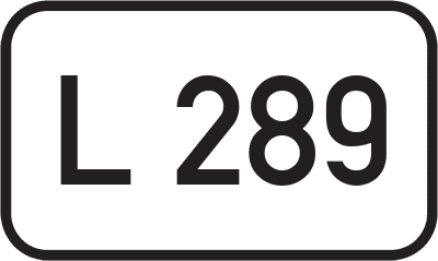 Straßenschild Landesstraße L 289