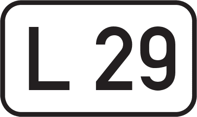 Straßenschild Landesstraße L 29