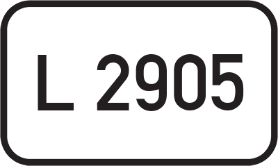 Straßenschild Landesstraße L 2905