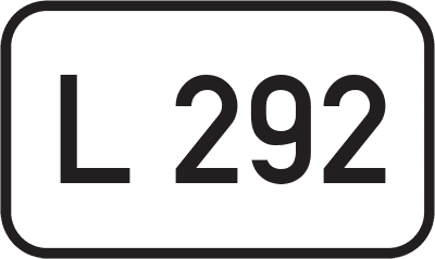 Straßenschild Landesstraße L 292
