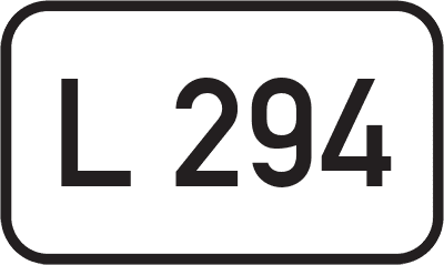 Straßenschild Landesstraße L 294
