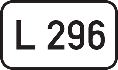 Straßenschild Landesstraße L 296