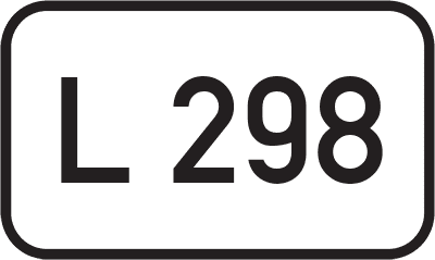 Straßenschild Landesstraße L 298