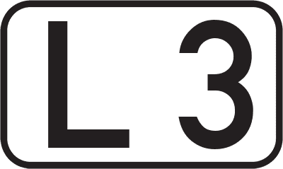 Straßenschild Landesstraße L 3