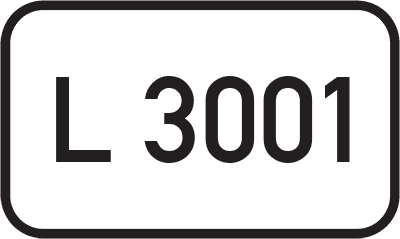 Straßenschild Landesstraße L 3001