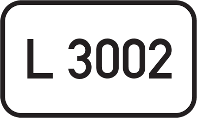Straßenschild Landesstraße L 3002