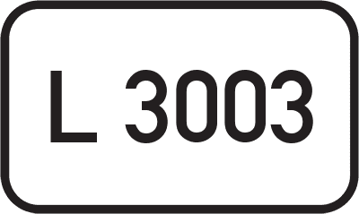 Straßenschild Landesstraße L 3003