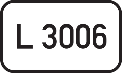 Straßenschild Landesstraße L 3006