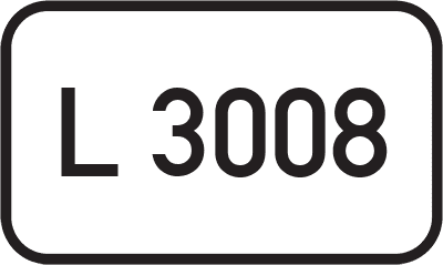 Straßenschild Landesstraße L 3008