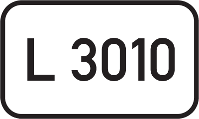 Straßenschild Landesstraße L 3010