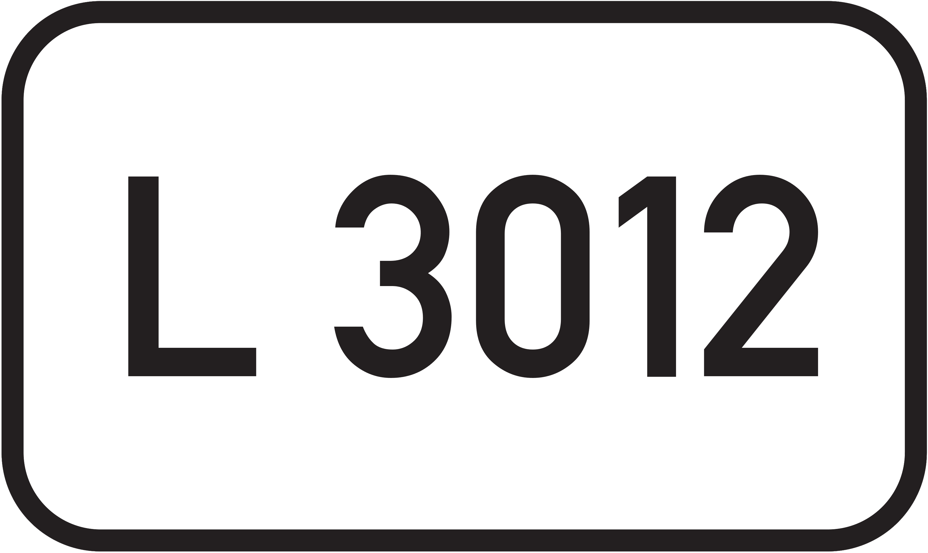 Straßenschild Landesstraße L 3012