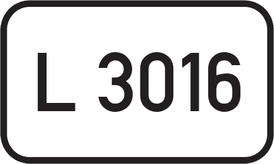 Straßenschild Landesstraße L 3016