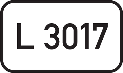 Straßenschild Landesstraße L 3017