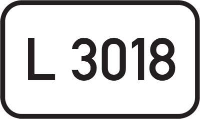 Straßenschild Landesstraße L 3018