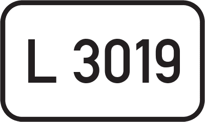 Straßenschild Landesstraße L 3019