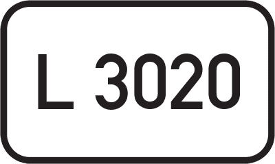 Straßenschild Landesstraße L 3020