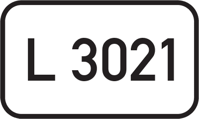 Straßenschild Landesstraße L 3021