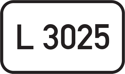 Straßenschild Landesstraße L 3025