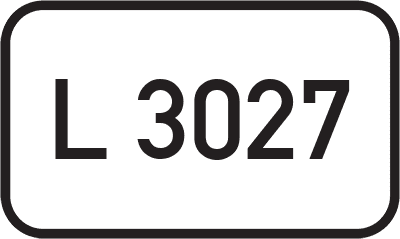 Straßenschild Landesstraße L 3027
