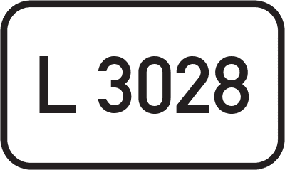 Straßenschild Landesstraße L 3028
