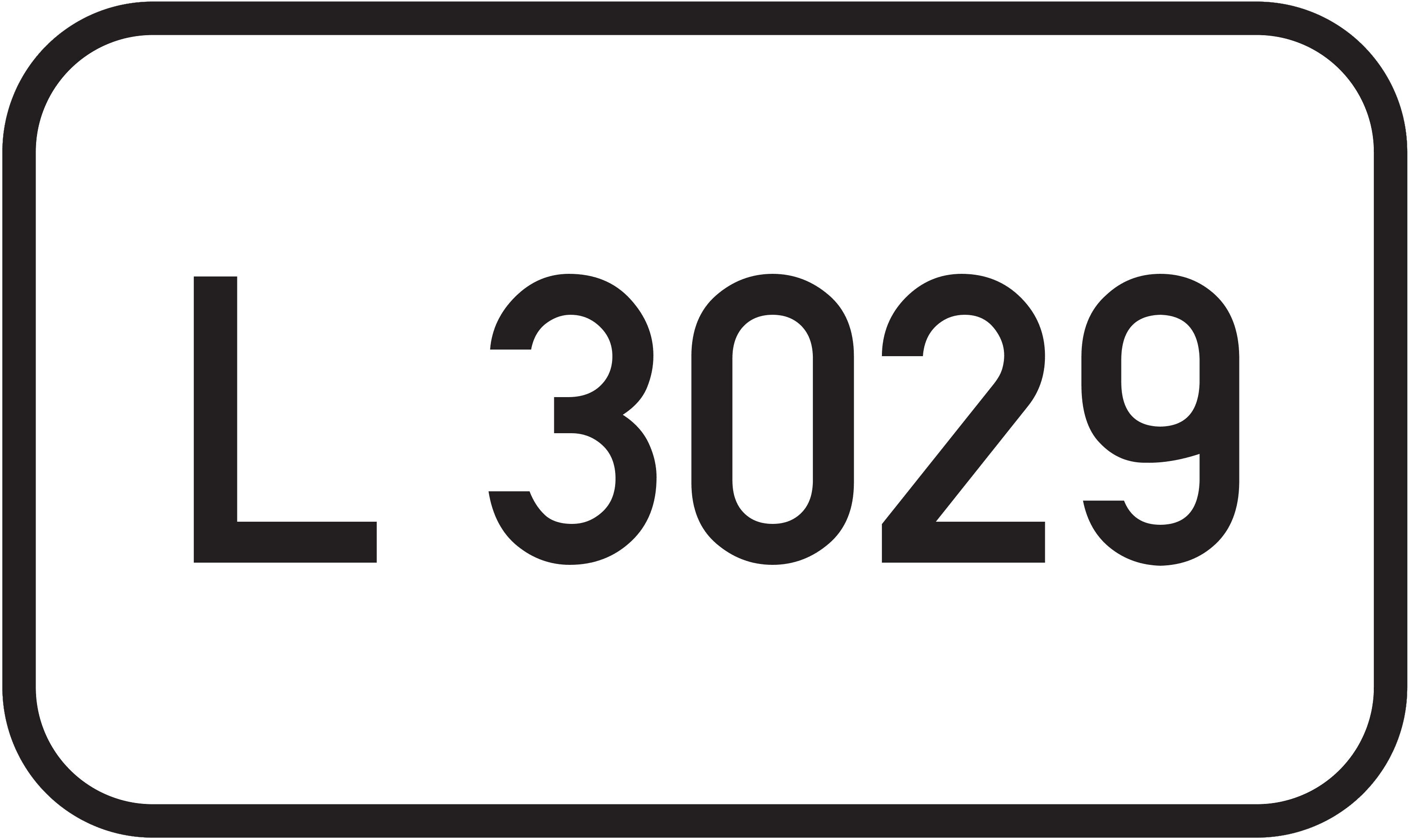 Straßenschild Landesstraße L 3029
