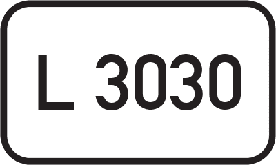 Straßenschild Landesstraße L 3030