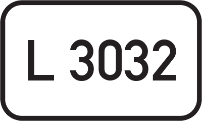 Straßenschild Landesstraße L 3032